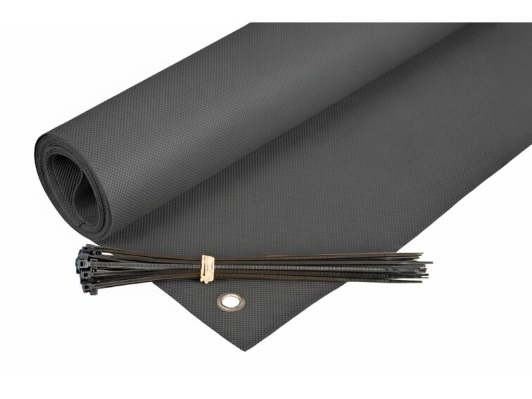 Balkonová zástěna OSLO grafitová, výška 80 cm, šířka různé rozměry MyBestHome