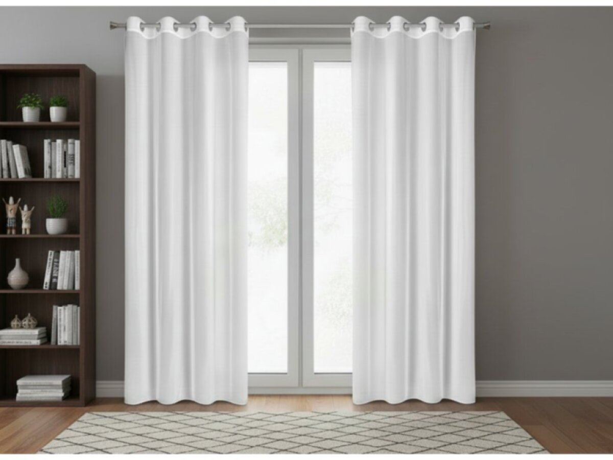 Dekorační dlouhá šifonová záclona s kroužky ARIANNA 140x270 cm bílá (cena za 1 kus) MyBestHome