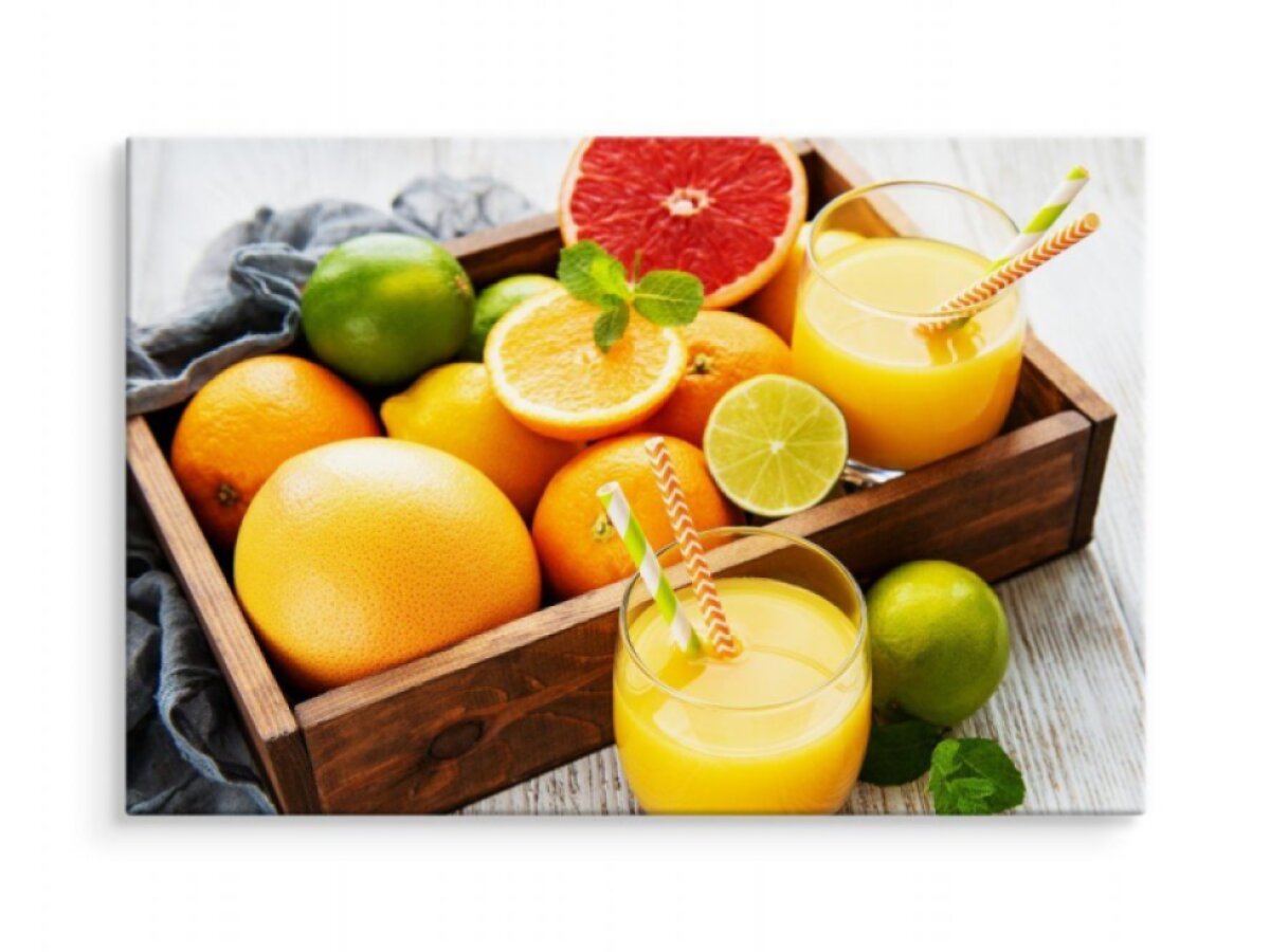 Moderní obraz na plátně do kuchyně Ošatka Citrusů