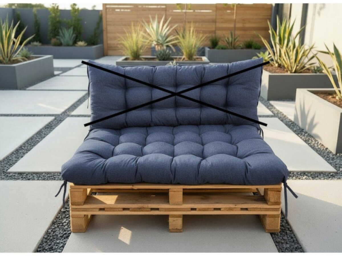 Paletový prošívaný sedák ALEX 120x80 cm color 04 modrá Mybesthome