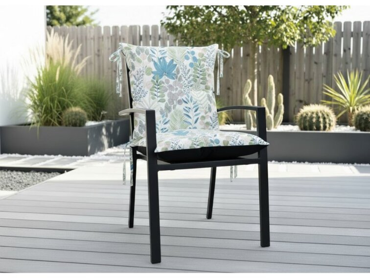 Zahradní prošívaný podsedák na židli s opěrkou OSCAR vzor 137 50x50x50 cm Mybesthome