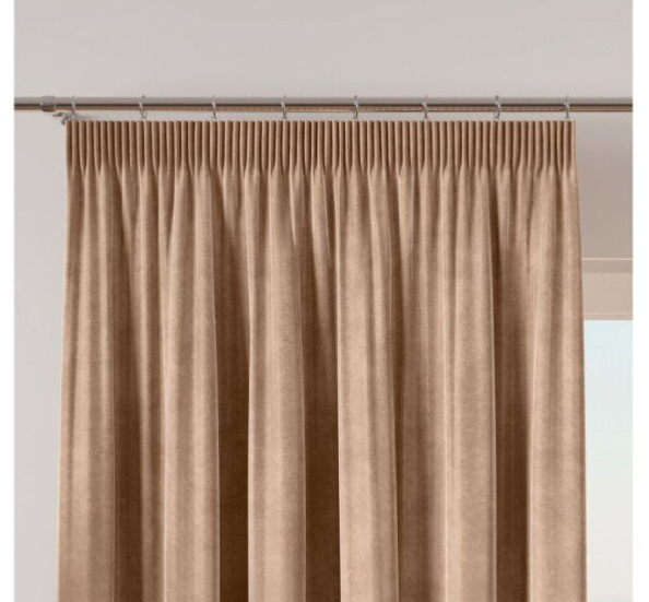 Dekorační krátký závěs s řasící páskou VALMI 140x160 cm color 001 béžová (cena za 1 kus) MyBestHome