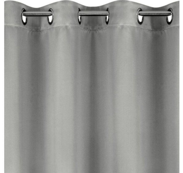 Dekorační krátký závěs "BLACKOUT" zatemňující LOGOS 140x175 cm, stříbrná, (cena za 1 kus) MyBestHome