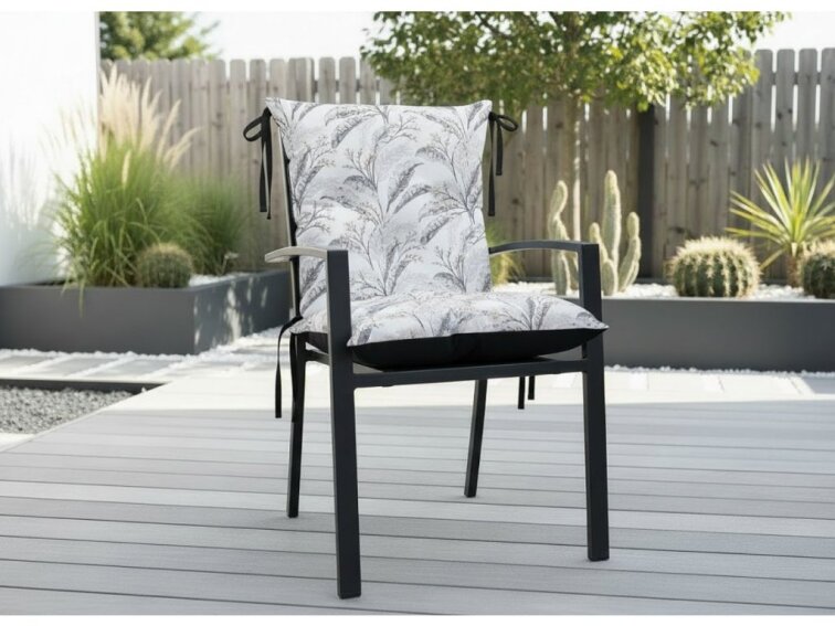 Zahradní prošívaný podsedák na židli s opěrkou OSCAR vzor 136 50x50x50 cm Mybesthome