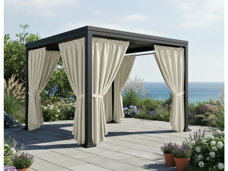 Venkovní zahradní závěs s tunýlkem BOGOTA krémová 06 různé rozměry MyBestHome