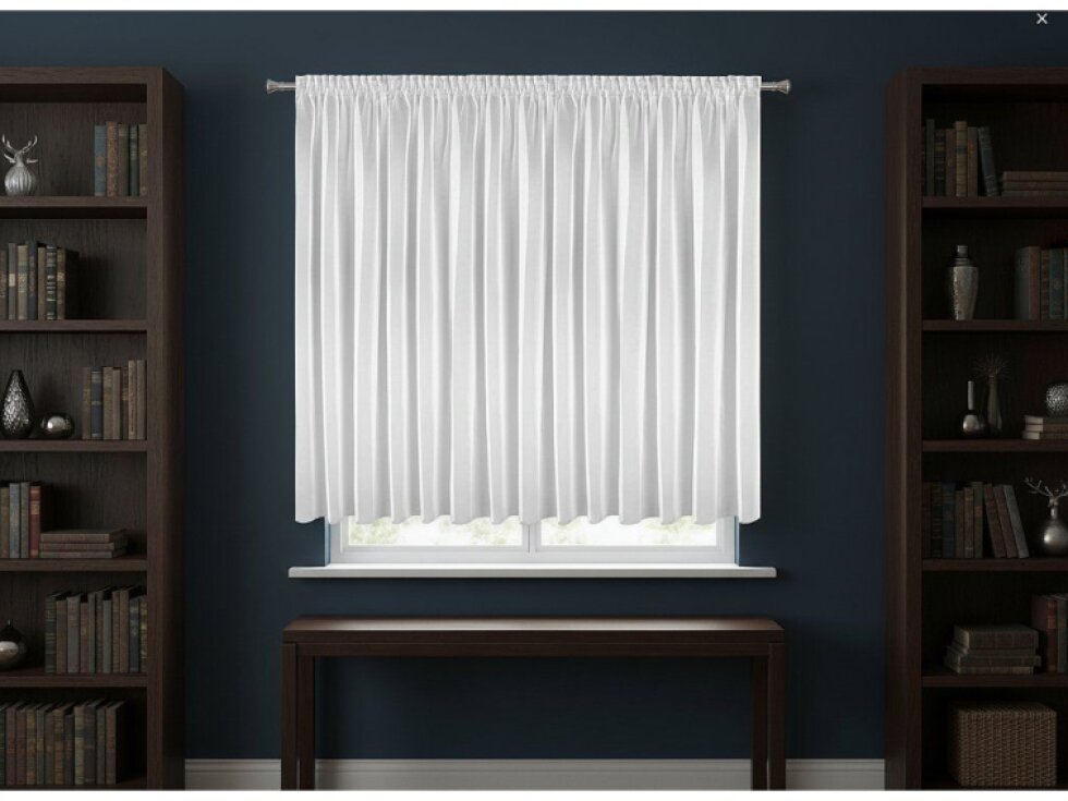 Dekorační krátká záclona s řasící páskou s leskem SHINE 350x150 cm bílá MyBestHome