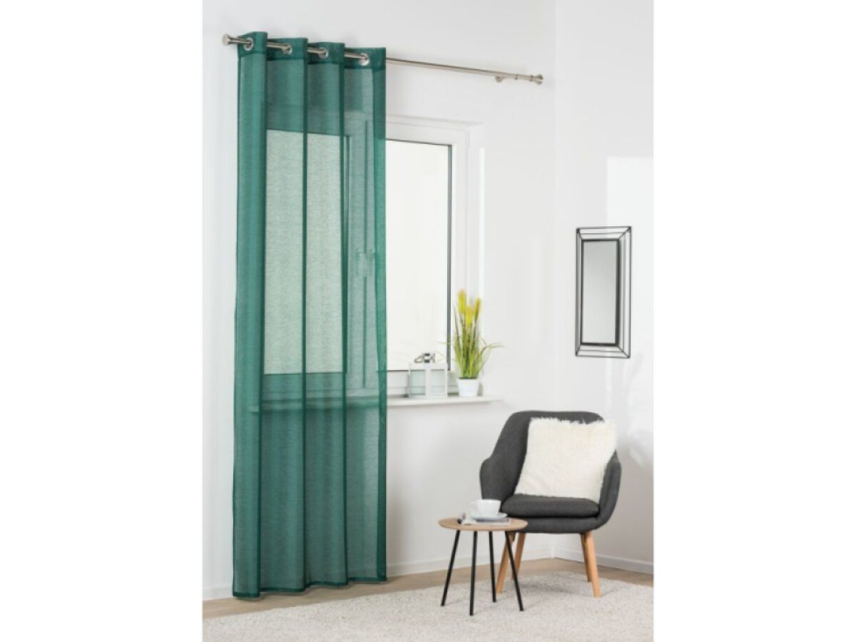 Dekorační dlouhá záclona s kroužky SOFIA zelená 140x260 cm (cena za 1 kus) MyBestHome
