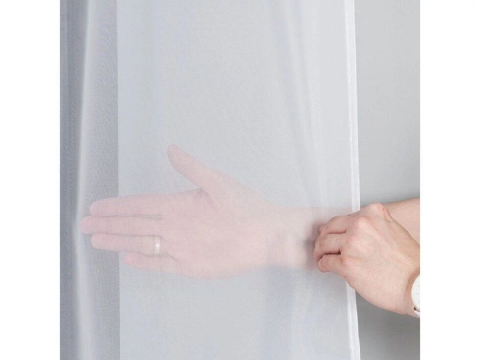 Dekorační krátká záclona s řasící páskou JULIA 130 bílá 400x130 cm MyBestHome