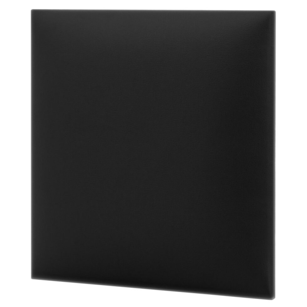 Čalouněný nástěnný panel s EKO KŮŽÍ různé rozměry černá čtverec MyBestHome