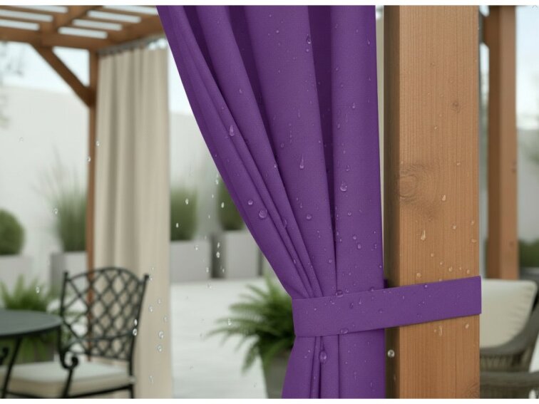 Venkovní zahradní závěs s poutky SANTIAGO color 29 fialová, různé rozměry MyBestHome