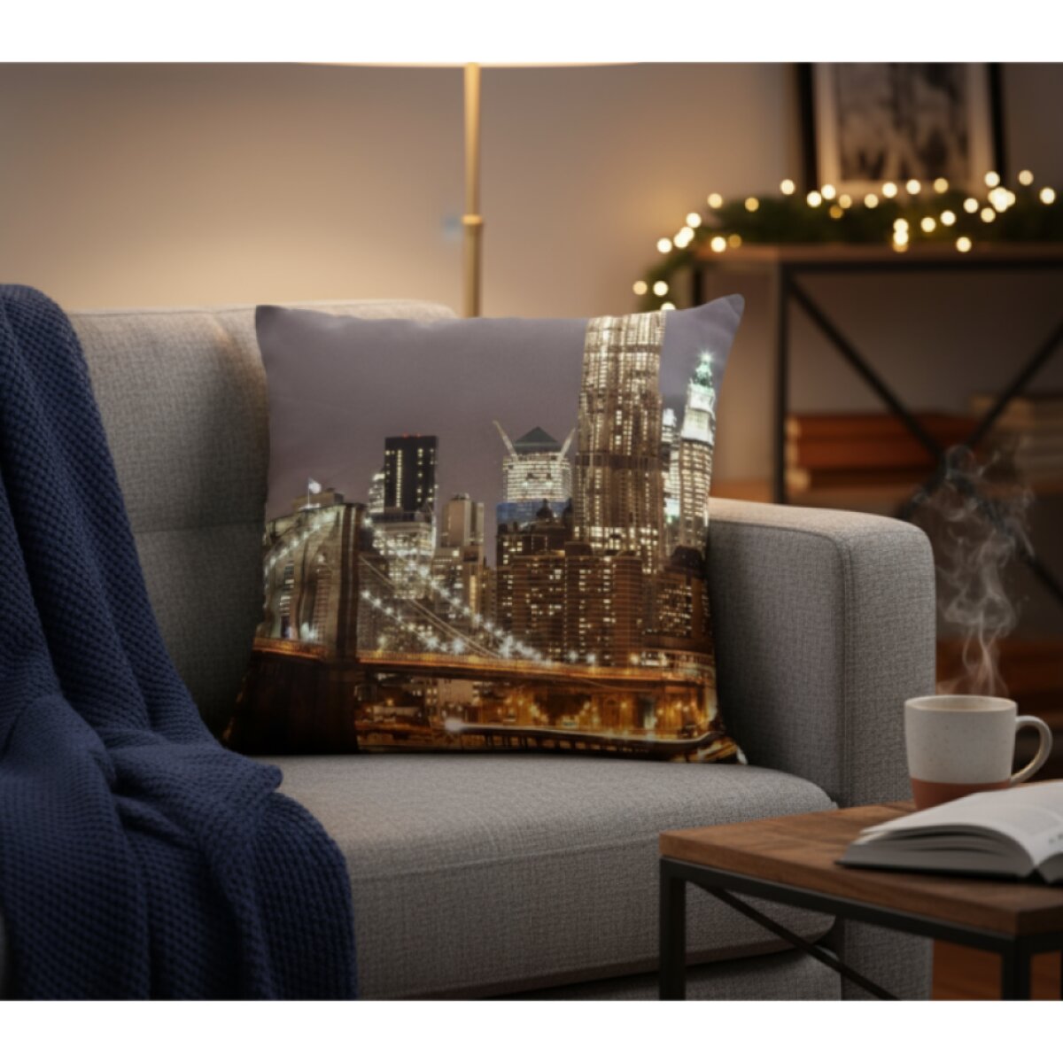 Povlak na polštář BROOKLYN BRIDGE 40x40 cm newyorský most MyBestHome