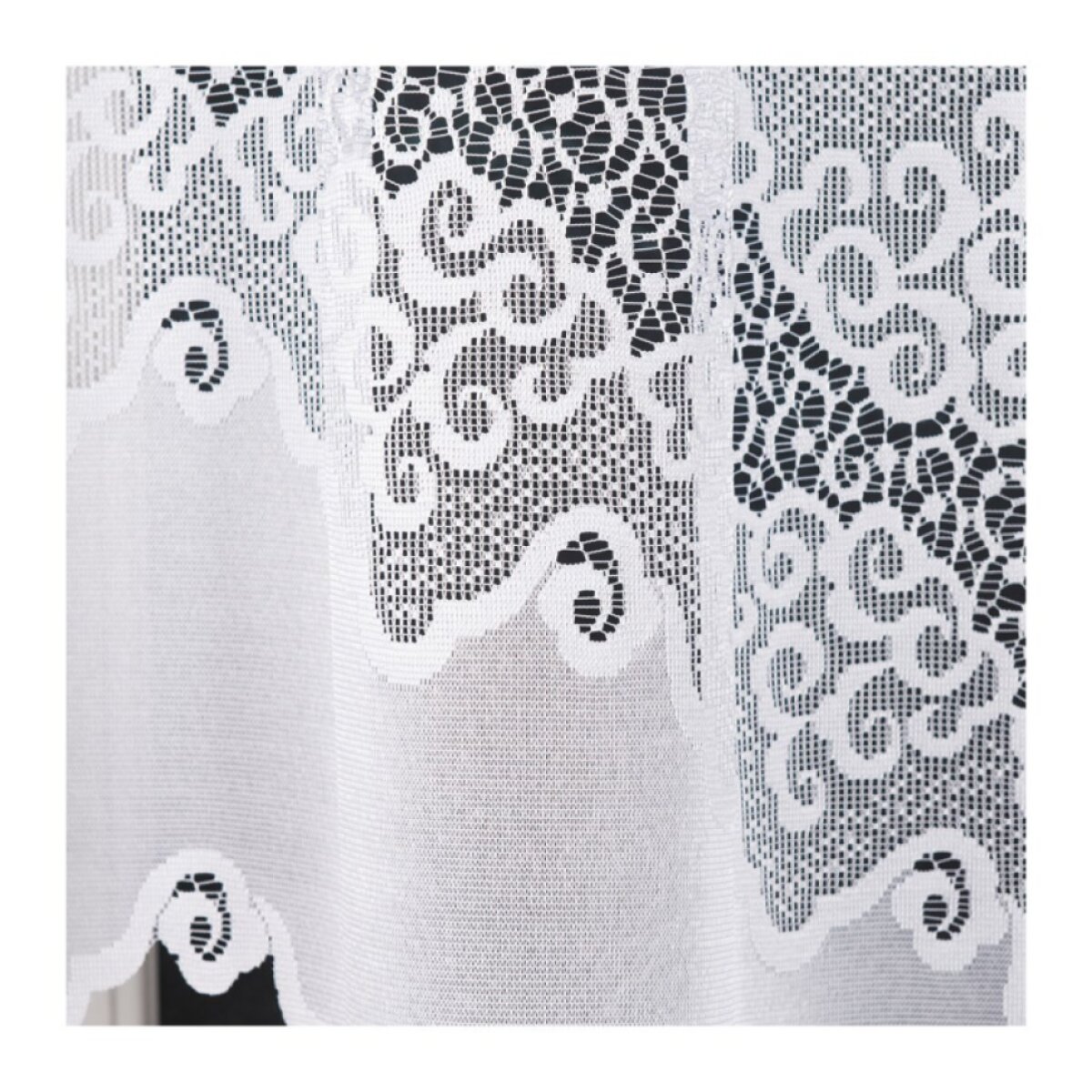 Oblouková žakárová záclona na žabky MODESTA 300x160 cm