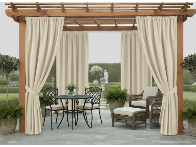 Venkovní zahradní závěs s tunýlkem JAMAICA color 16 smetanová, různé rozměry MyBestHome