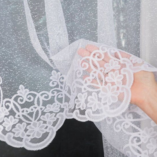 Dekorační oblouková krátká záclona na žabky ZANETA 80 bílá 300x80 cm MyBestHome