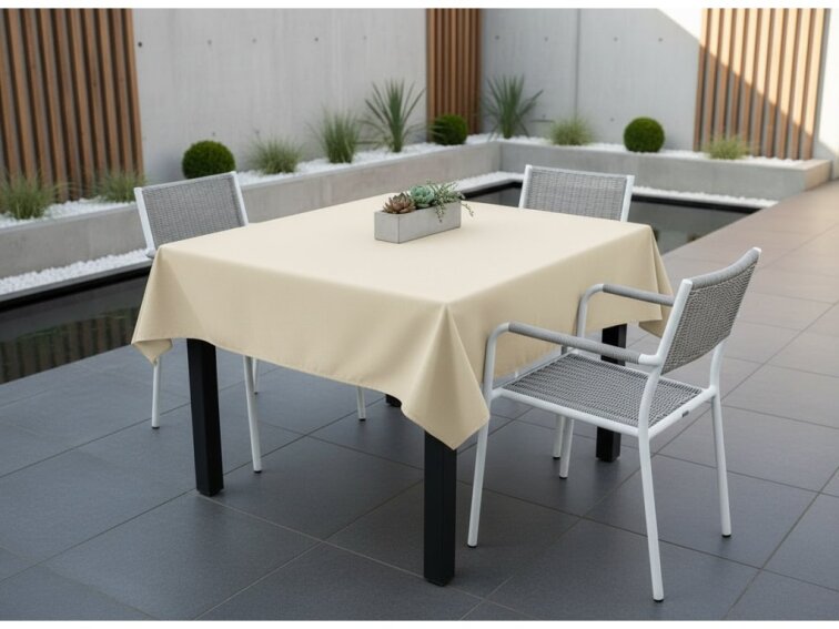 Venkovní čtvercový ubrus TERRA color 16 smetanová, různé rozměry Mybesthome