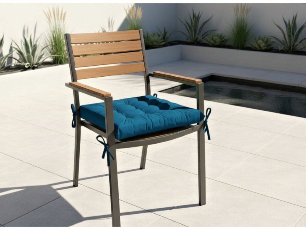 Zahradní prošívaný podsedák na židli GIARDINO modrá 40x40 cm Mybesthome