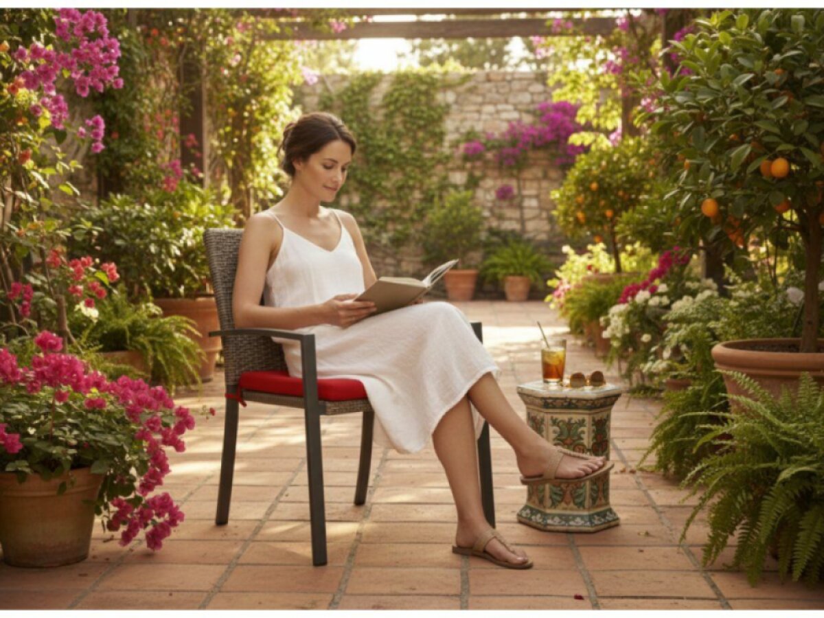 Zahradní podsedák na židli GARDEN color 10 červená 40x40x4 cm Mybesthome