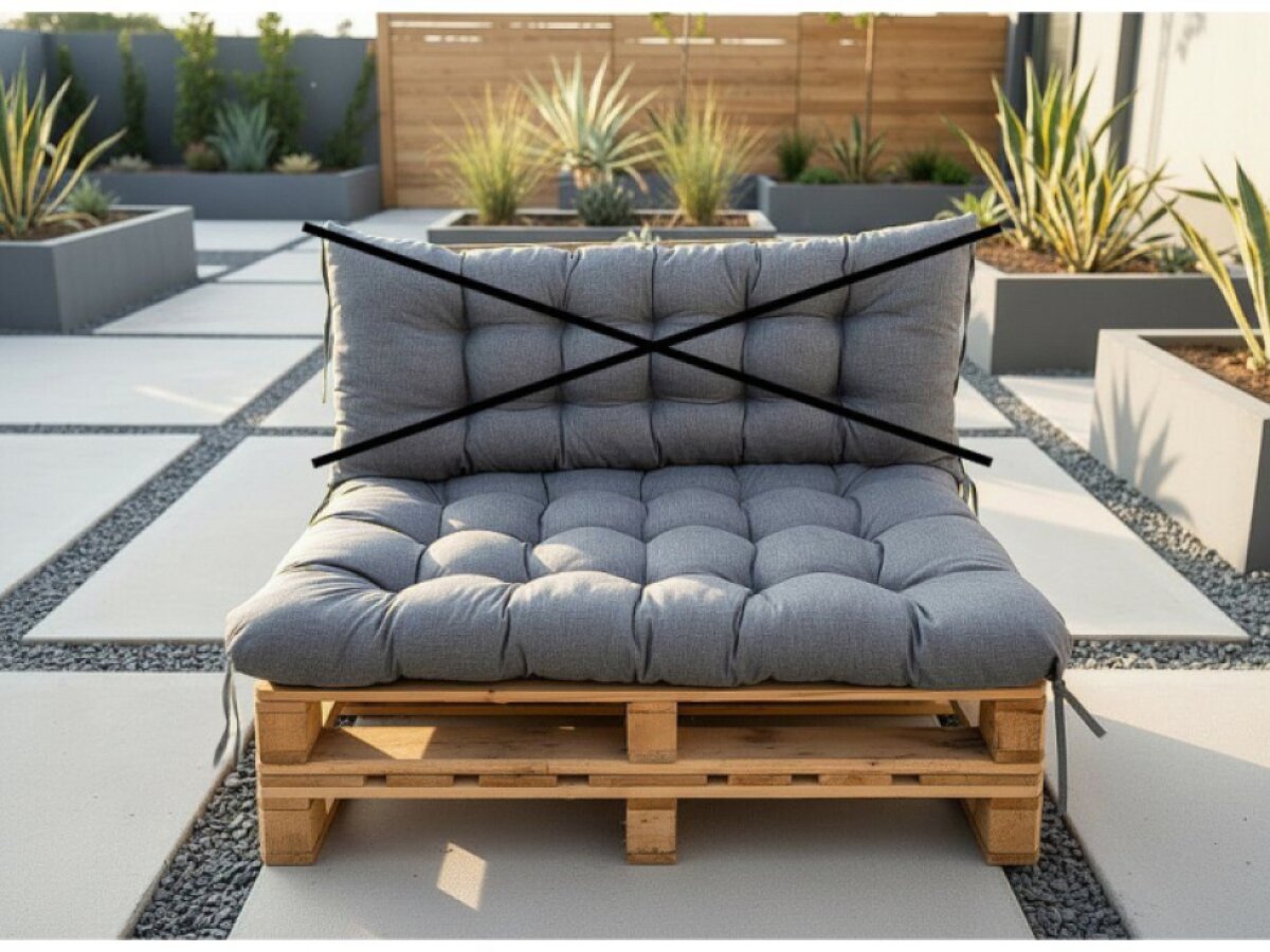 Paletový prošívaný sedák ALEX 120x80 cm color 23 šedá Mybesthome