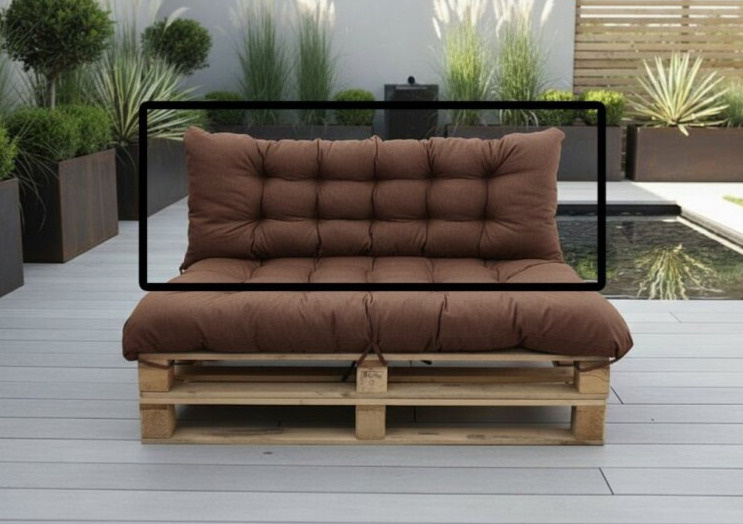 Paletová prošívaná opěrka DARIO 120x40 cm color 22 hnědá MyBestHome