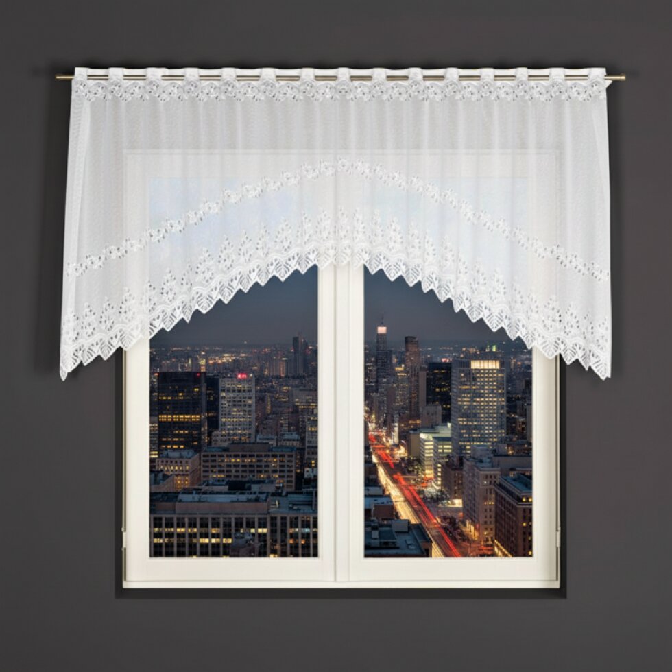 Dekorační oblouková krátká záclona na žabky nebo garnýž JAGODA 250x100 cm MyBestHome