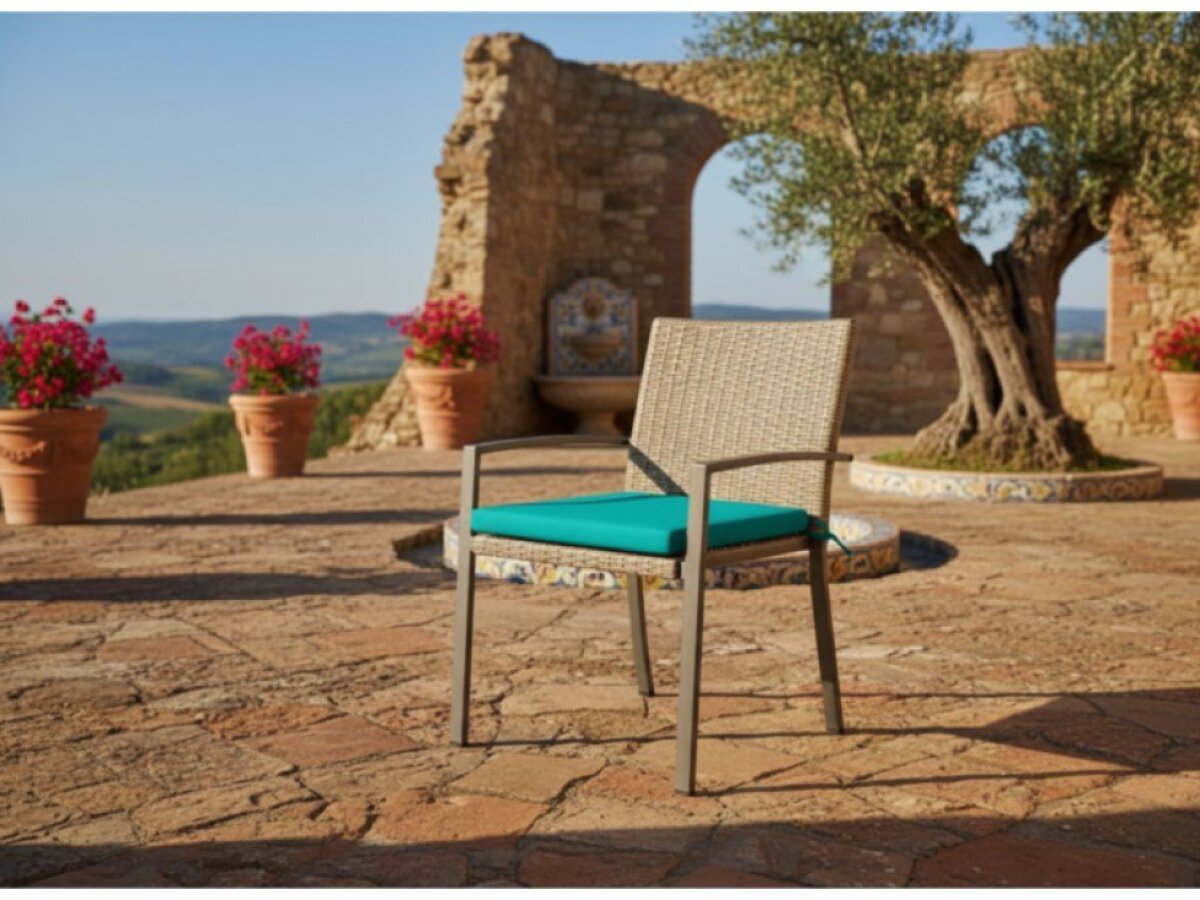 Zahradní podsedák na židli GARDEN color 51 tyrkysová 40x40x4 cm Mybesthome