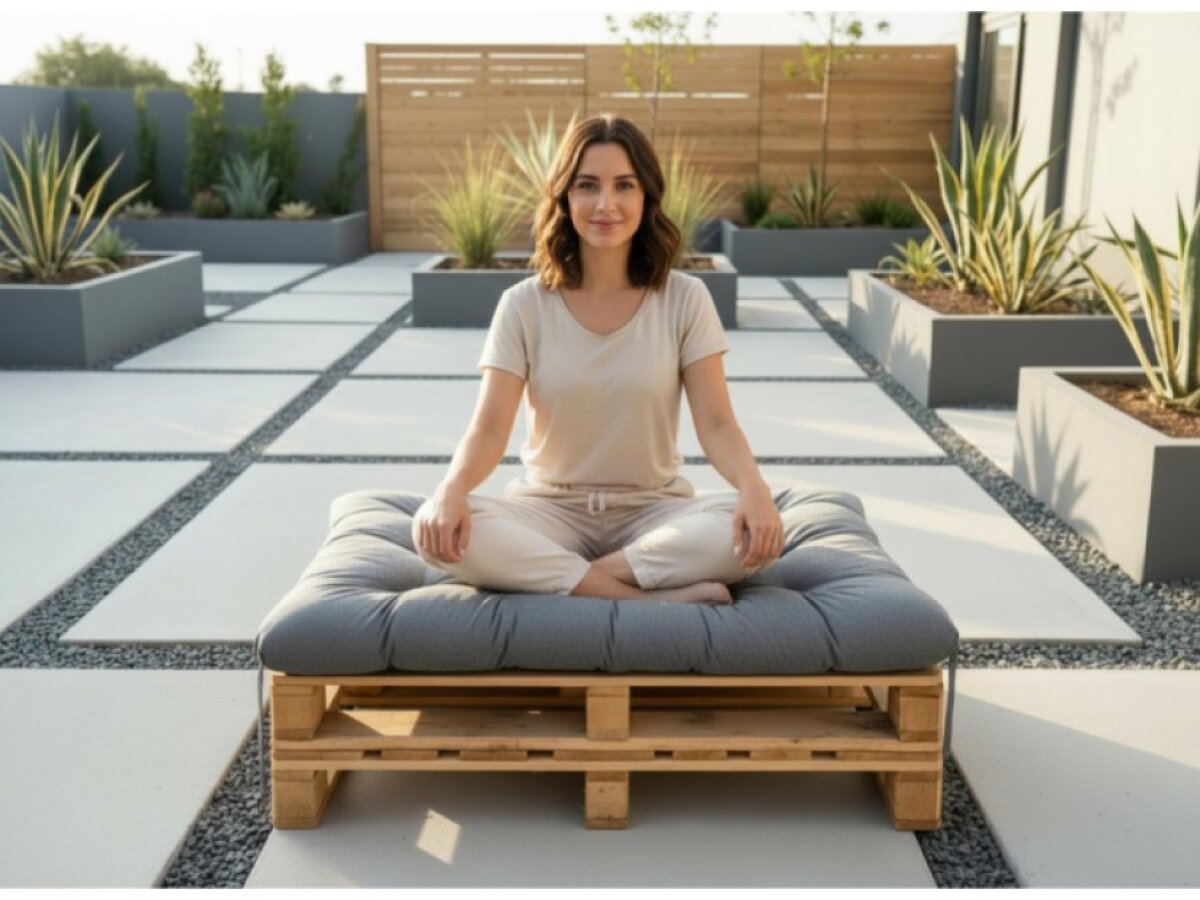 Paletový prošívaný sedák ALEX 120x80 cm color 23 šedá Mybesthome