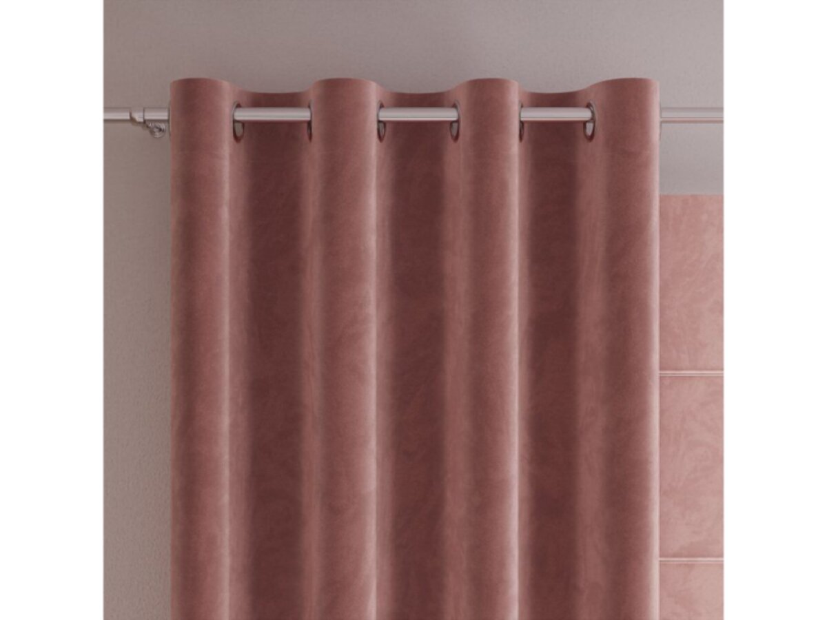 Dekorační velvet závěs s kroužky VALENTINO 013 tmavě růžová 140x250 cm (cena za 1 kus) MyBestHome