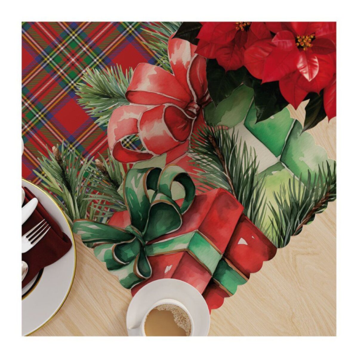 Vánoční běhoun na stůl CHRISTMAS GIFT 38x140 cm