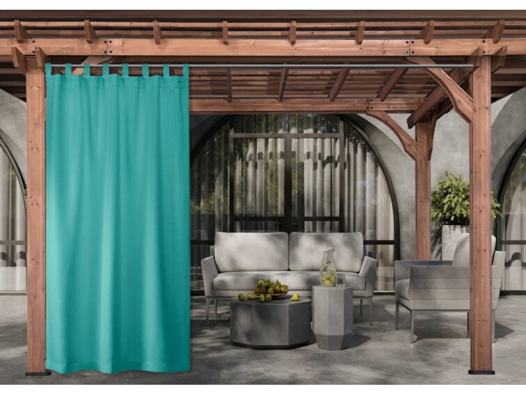 Venkovní zahradní závěs s poutky SANTIAGO color 51 tyrkysová, různé rozměry MyBestHome