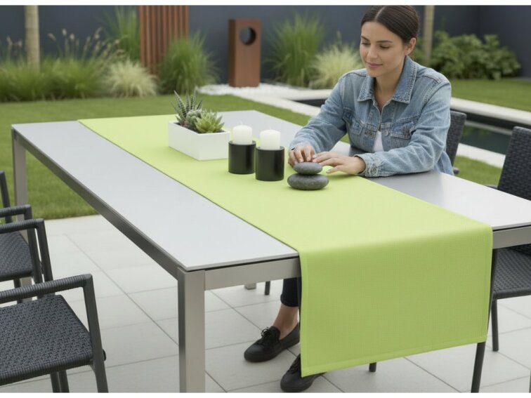 Venkovní běhoun - ubrus RUNNER color 20 pistáciová, různé rozměry Mybesthome