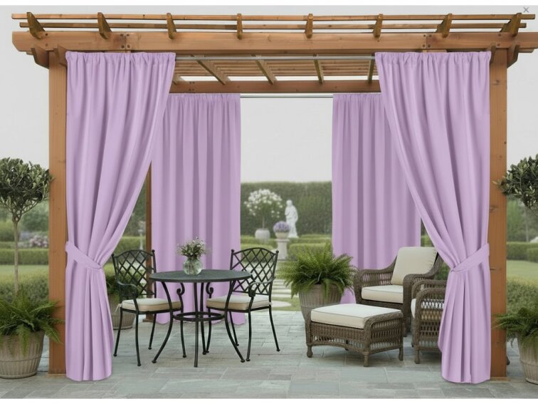 Venkovní zahradní závěs s tunýlkem JAMAICA color 30 lila, různé rozměry MyBestHome