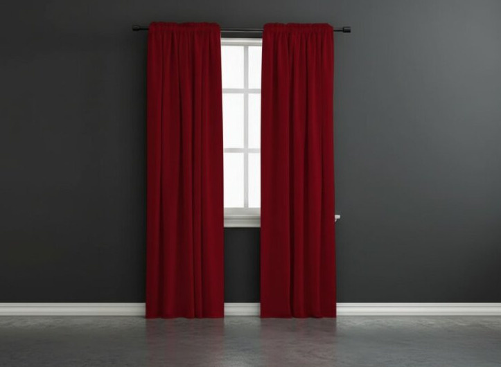 Zatemňovací závěs s řasící páskou "BLACKOUT" VIGO 135x250 cm, červená, (cena za 1 kus) MyBestHome