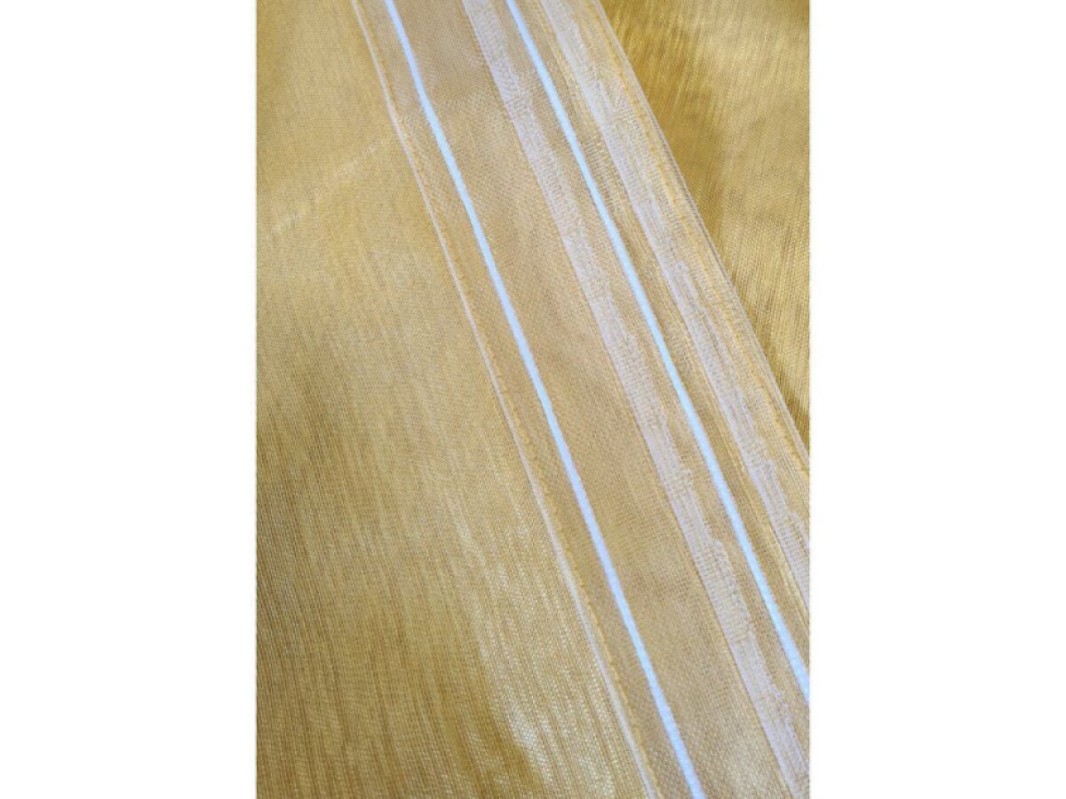 Dekorační dlouhá záclona s řasící páskou WOOD mustard/hořčicová 140x245 cm (cena za 1 kus) MyBestHome