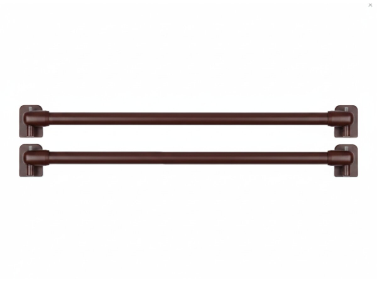 Vitrážová teleskopická samolepící tyč - vitrážka 40-60 cm, 60-80 cm VARIO MINI 2 kusy hnědá Mybesthome