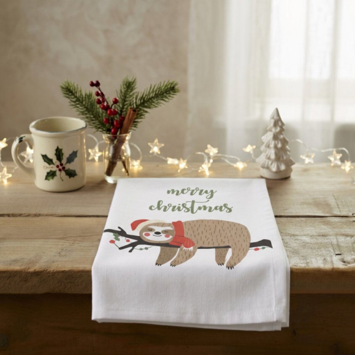 Vánoční utěrka LOVELY CHRISTMAS mikrovlákno 38x63 cm motiv LENOCHOD