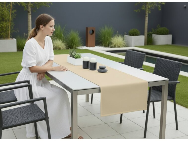 Venkovní běhoun - ubrus RUNNER color 17 světle béžová, různé rozměry Mybesthome