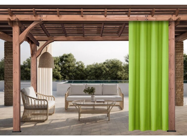 Venkovní zahradní závěs s tunýlkem JAMAICA color 19 limonka, různé rozměry MyBestHome