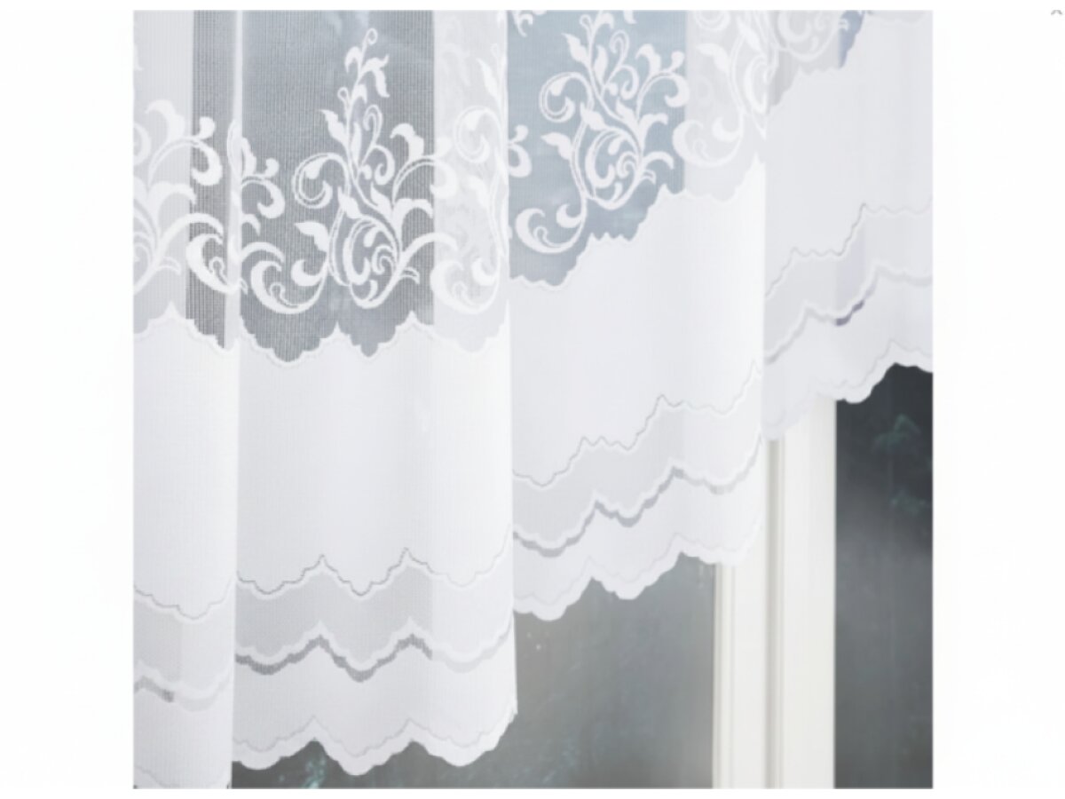 Dekorační krátká vzorovaná záclona na žabky GENOWEFA 300x120 cm MyBestHome