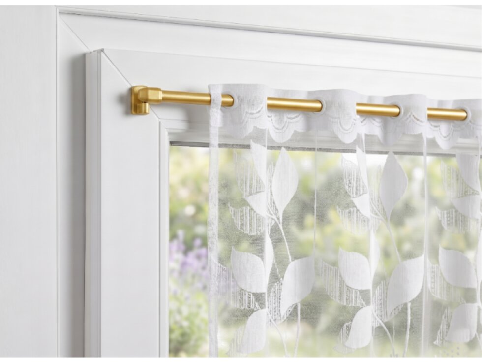 Vitrážová teleskopická samolepící tyč - vitrážka VARIO MAXI 2 kusy zlatá 80-120 cm, 100-180 cm Mybesthome