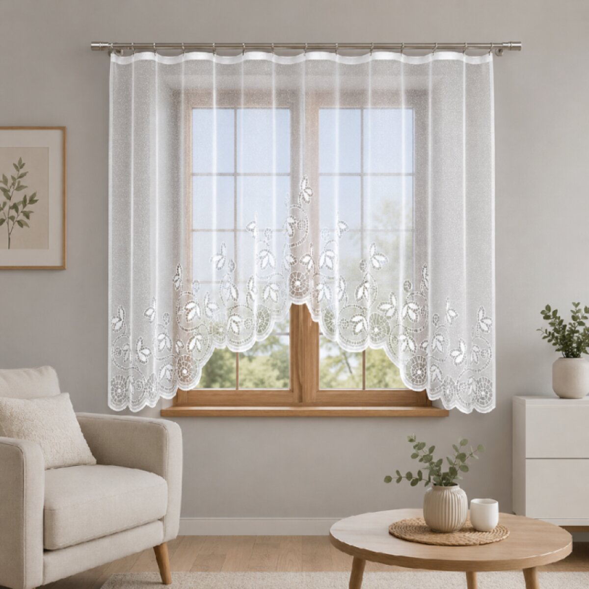 Dekorační žakárová záclona s řasící páskou ANA 160 bílá 300x160 cm MyBestHome