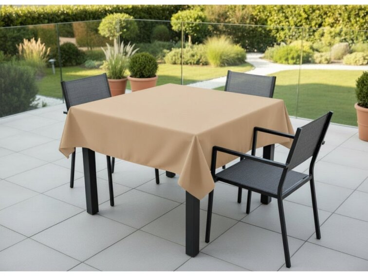 Venkovní čtvercový ubrus TERRA color 21 béžová, různé rozměry Mybesthome