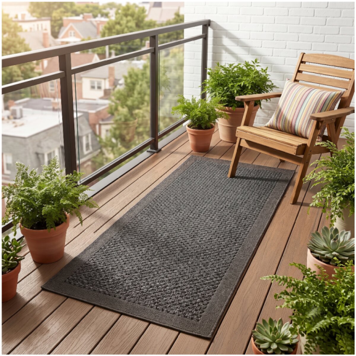 Venkovní vzorovaný koberec - běhoun NEW OUTDOOR GLAD 80x150 cm Multidecor