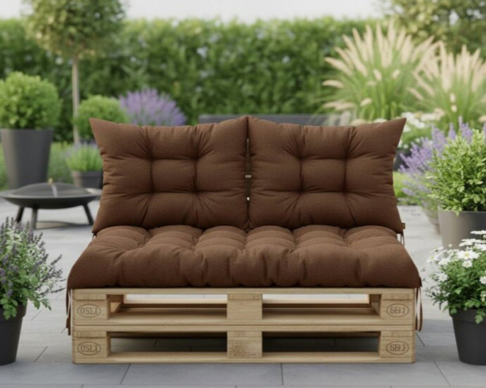 Paletová prošívaná opěrka ANGELO 60x40 cm color 22 hnědá MyBestHome