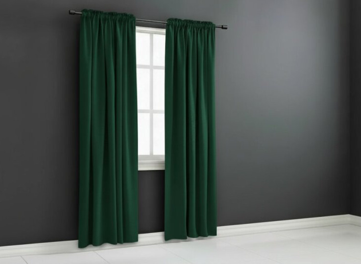 Zatemňovací závěs s řasící páskou "BLACKOUT" VIGO 135x250 cm, zelená, (cena za 1 kus) MyBestHome