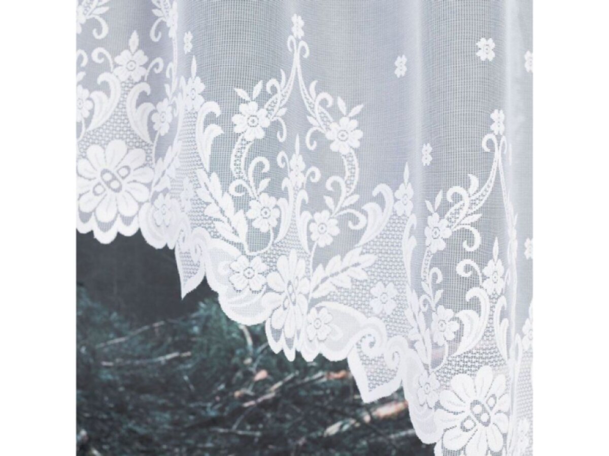 Dekorační oblouková krátká záclona na žabky STEFANIA 160 bílá 300x160 cm MyBestHome