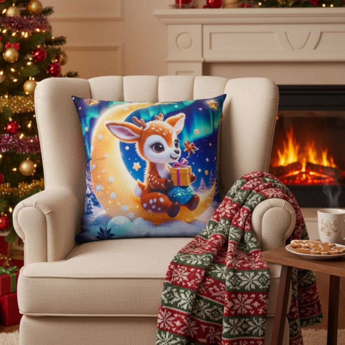 Vánoční povlak na polštář CHRISTMAS DARLING 40x40 cm