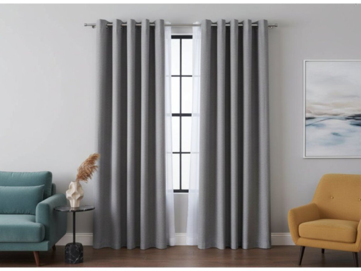 Dekorační zatemňující závěs SUPER BLACKOUT s kroužky tmavě šedá color 008 (cena za 1 kus) 140x250 cm 100% stínění Mybesthome