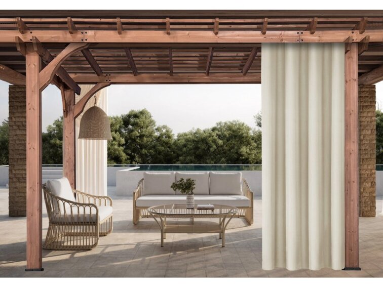 Venkovní zahradní závěs s tunýlkem JAMAICA color 16 smetanová, různé rozměry MyBestHome