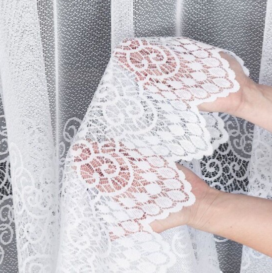 Dekorační žakárová záclona na žabky VIOLETTA LONG bílá 300x250 cm (cena za 1 kus dlouhé záclony) MyBestHome