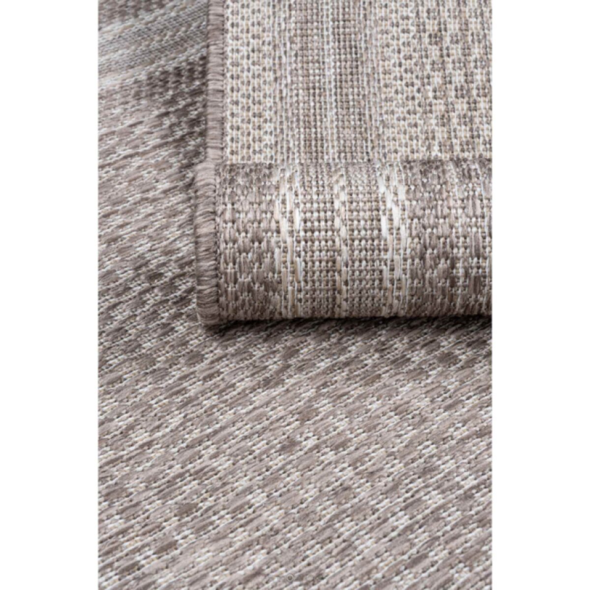 Venkovní vzorovaný koberec - běhoun EXPRESS FRAME šedá 60x100 cm Multidecor